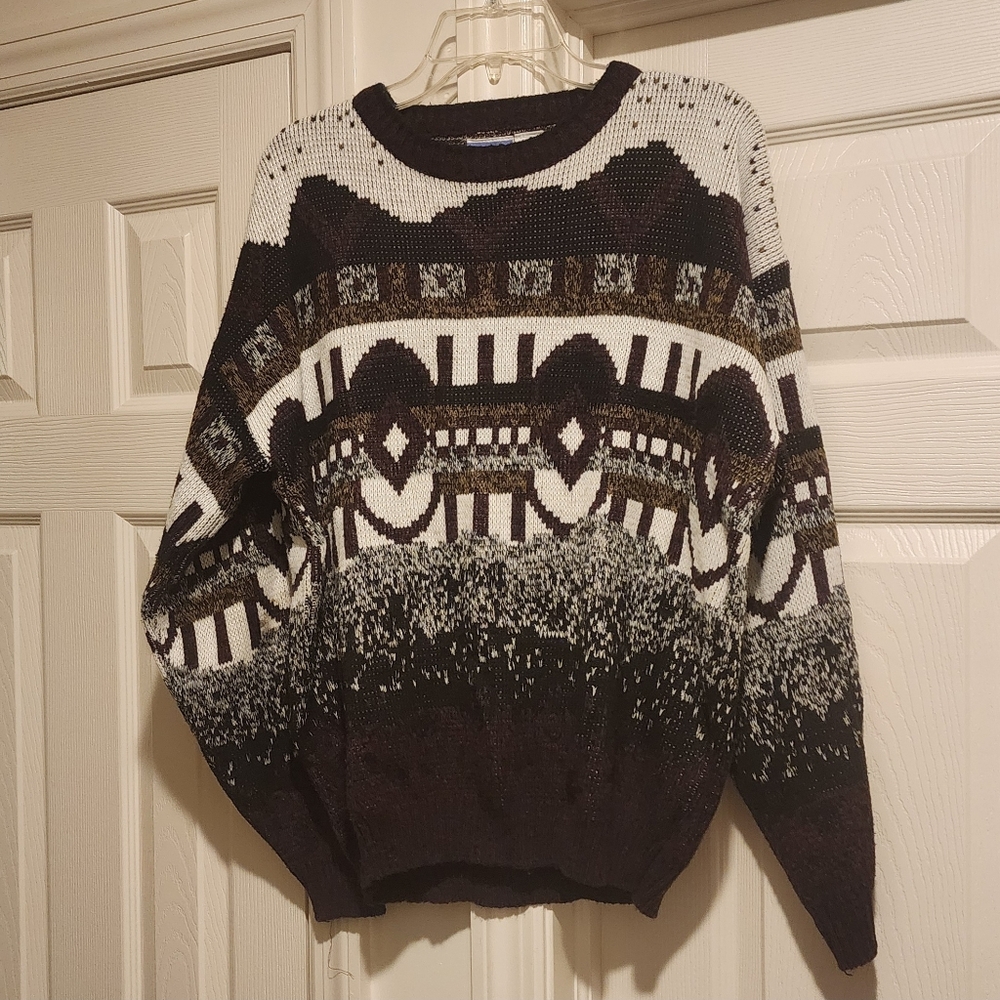 Vintage 90s unisex crewneck knit sweater by Today's News. Size large